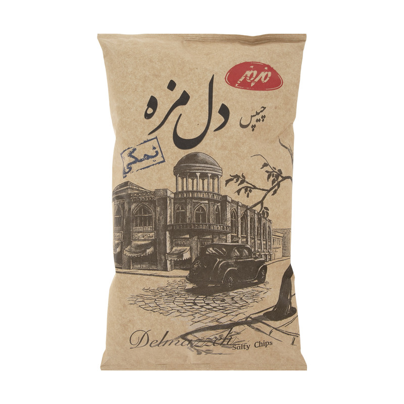 چیپس دل مزه نمکی مزمز 90 گرمی
