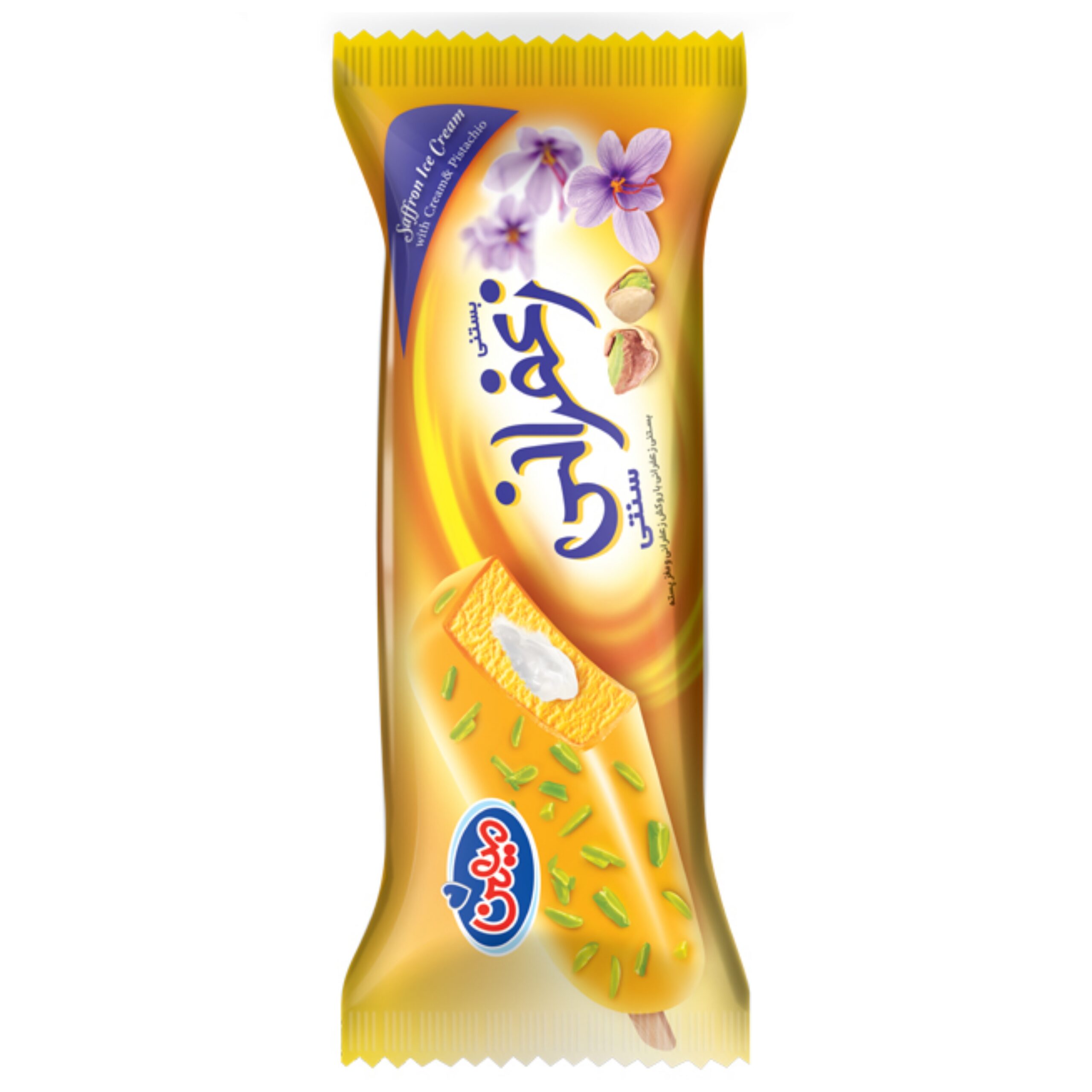 بستني زعفرانی میهن [ 60 گرم ]