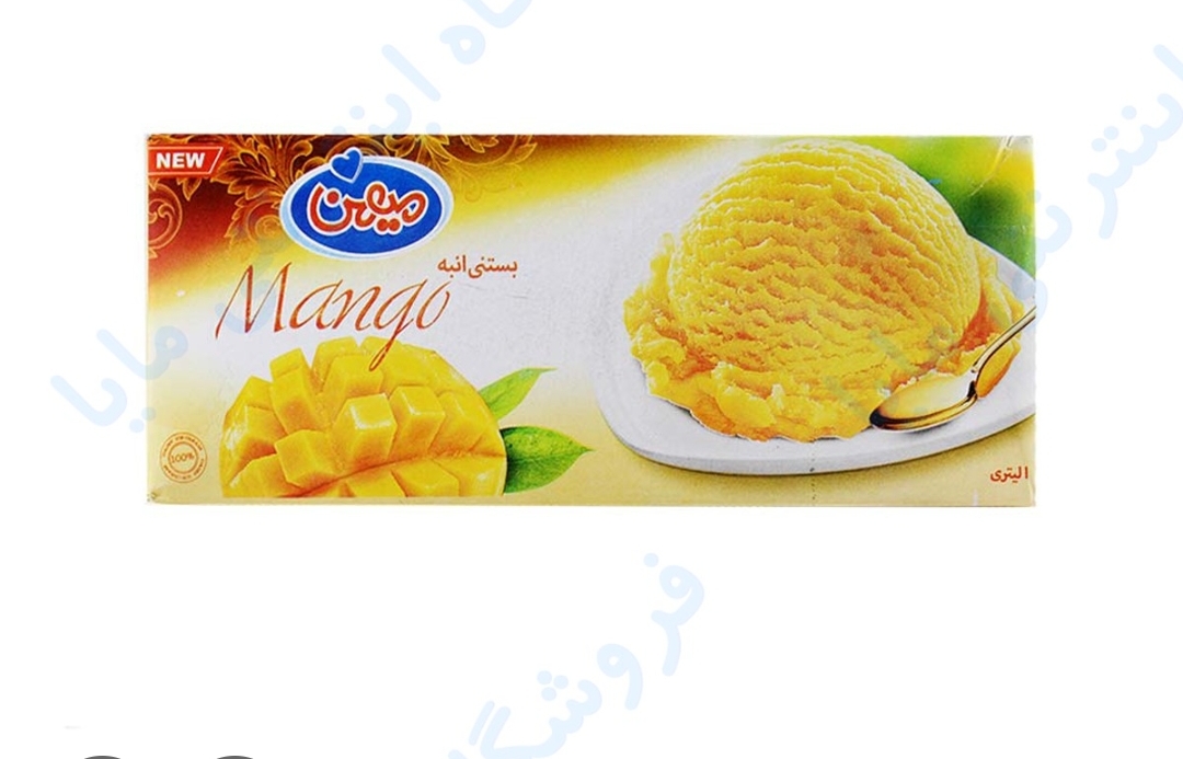 بستنی با طعم انبه میهن 1 لیتری ( 550 ) گرم