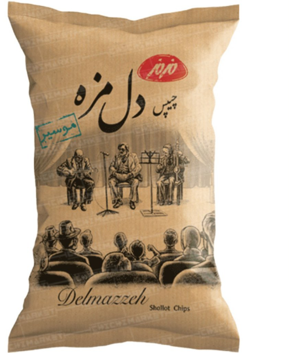 چیپس " دل مزه موسیر " مزمز - ( 90  گرمی )
