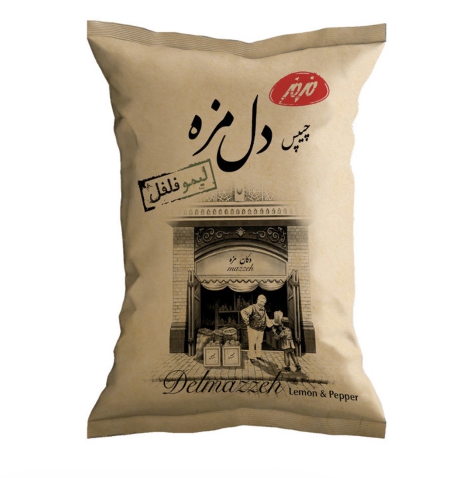 چیپس سیب زمینی ( لیمو فلفل ) از برند مزمز وزن محصول ( 180 گرم )