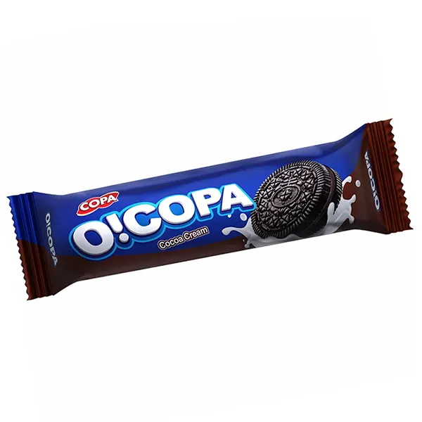 بیسکویت کاکائویی با کرم کاکائویی اوکوپا برند کوپا وزن محصول ( 90g )