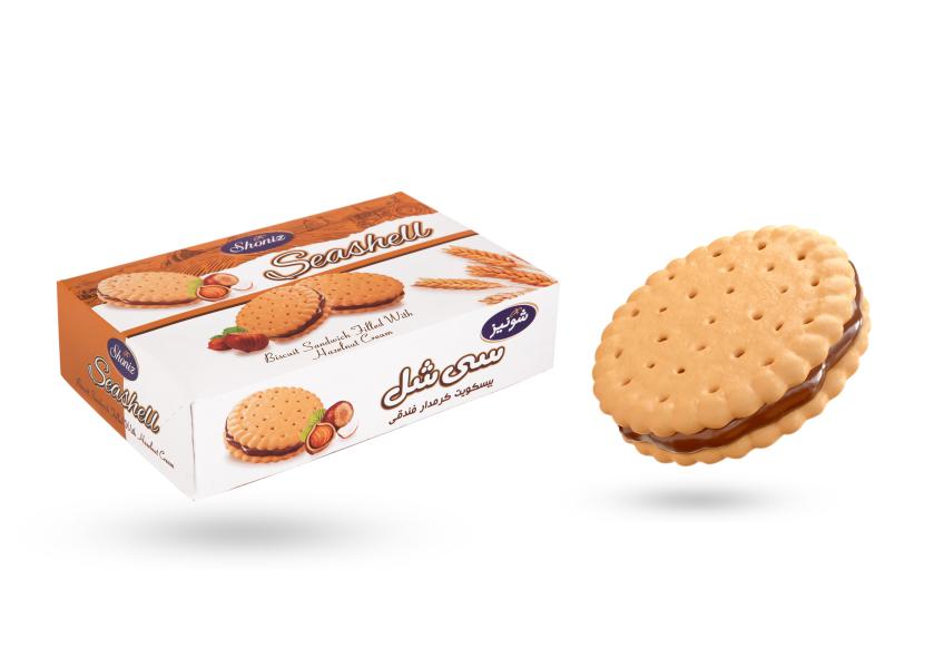بیسکویت کرم دار فندقی سی شل شونیز 560 گرمی