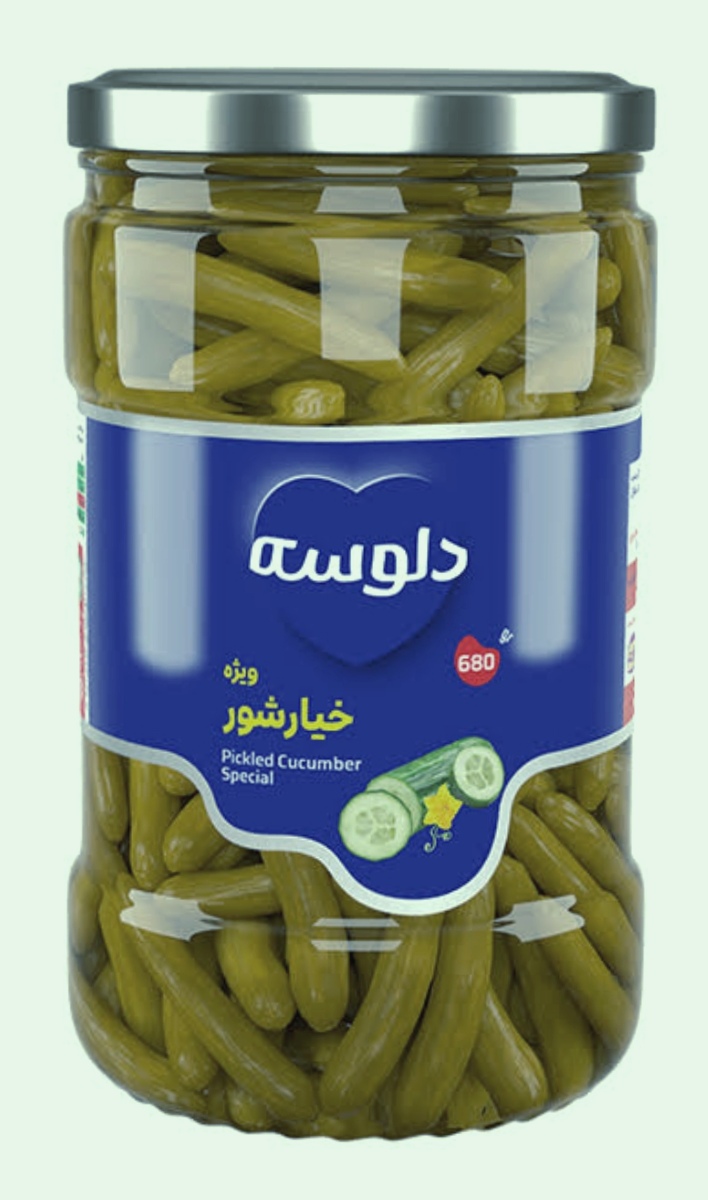 کنسرو خیارشور ویژه ( سرکه 11% ) ( 680 ) گرم دلوسه