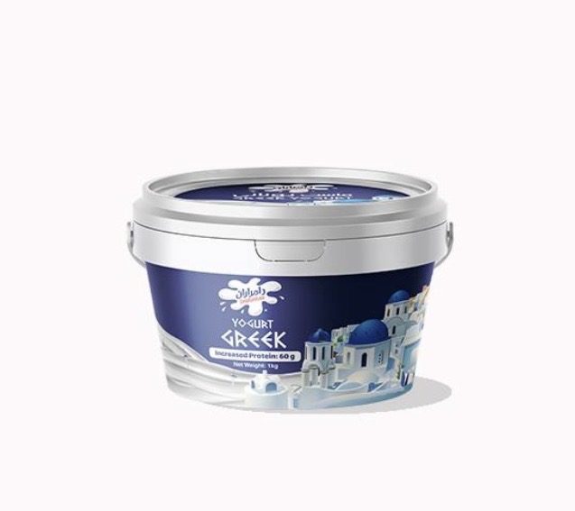 ماست چکیده پرچرب طعم دار با پروتئین افزایش یافته پاستوریزه و هموژنیزه ، تهیه شده از شیر تازه گاو از برند دامداران وزن محصول ( 1 کیلو گرم )