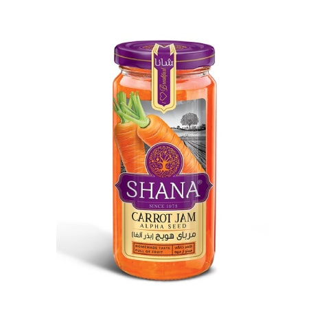 مربا هویج (بذر آلفا) برند شانا وزن محصول ( 305g )
