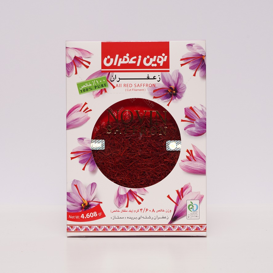 زعفران رشته ای درجه یک نوین زعفران ( نیم گرمی )