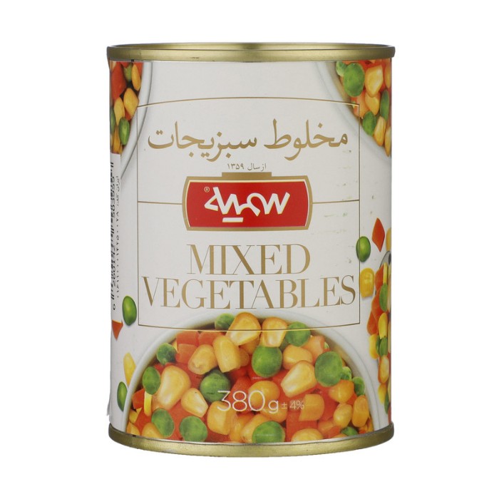 کنسرو " مخلوط سبزیجات " سمیه - ( 380 گرم )