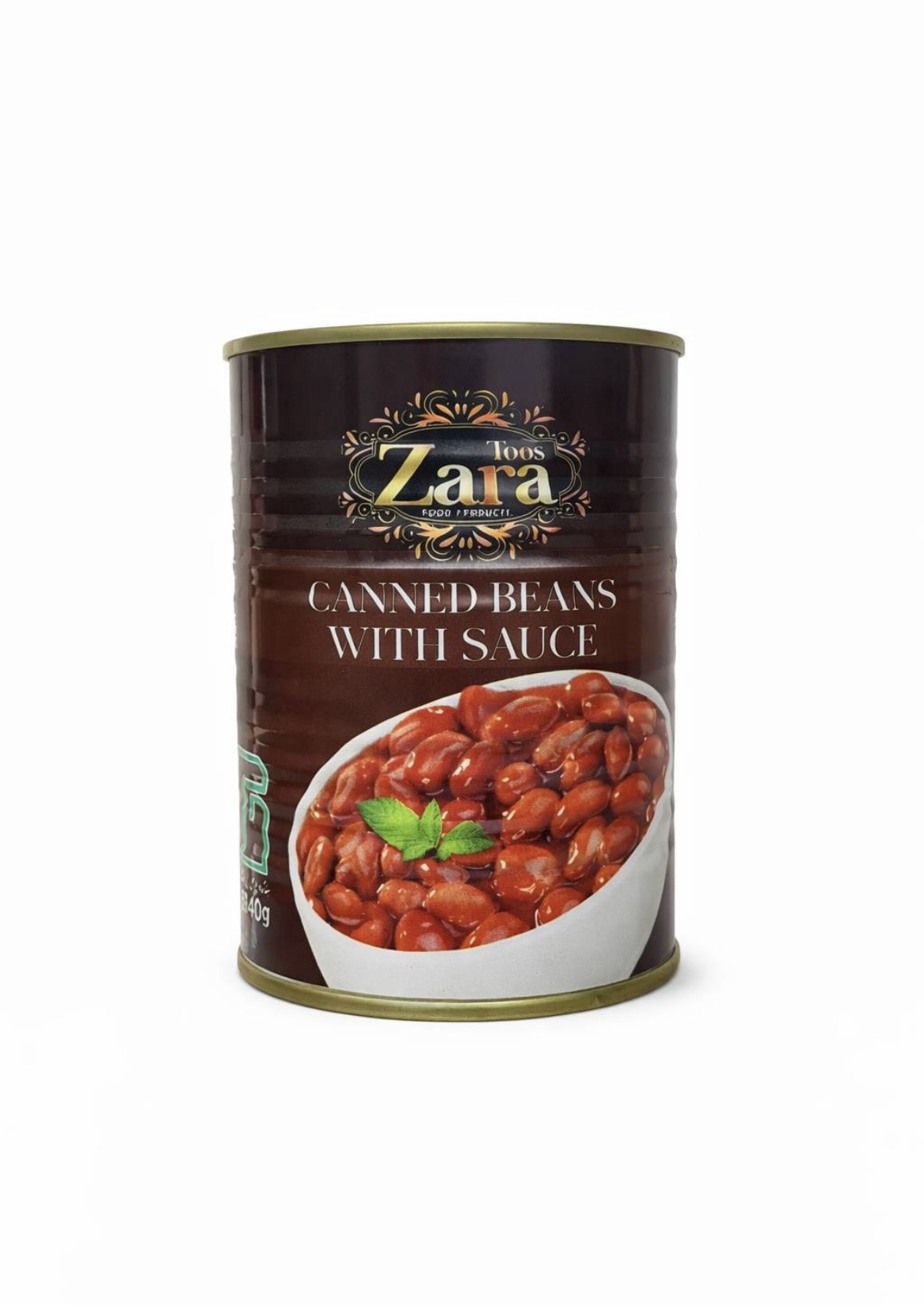 کنسرو خوراک لوبیا چیتی با سس گوجه فرنگی از برند زارا توس وزن محصول ( 350 گرم )