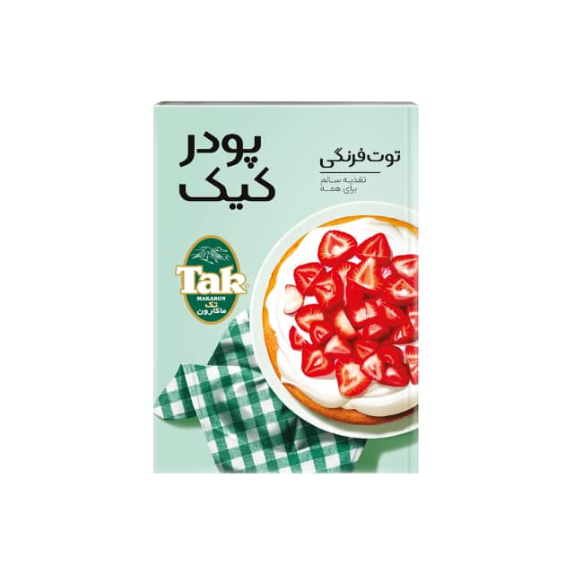 پودر کیک توت فرنگی 500 گرمی تک