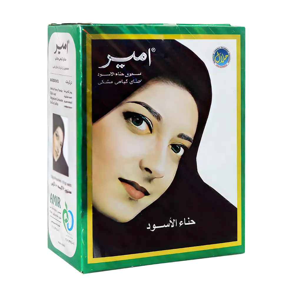 حنا " هندی " امیر -  ( گیاهی ) قهوه ای و مشکی ( بسته 6 عددی )