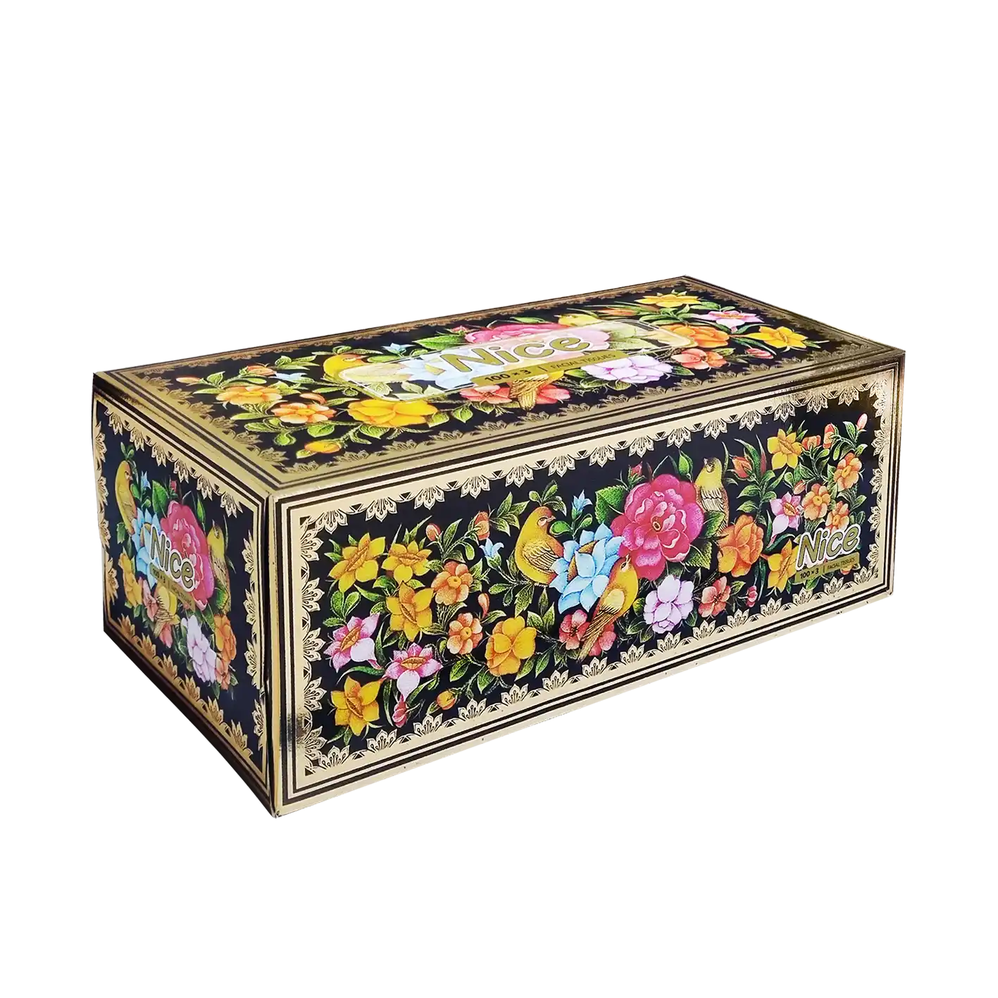 دستمال کاغذی " جعبه ای " نایس - ( اندازه متوسط ) سایز 20.5 * 20 سانتی متر ( 100 برگ سه لایه )