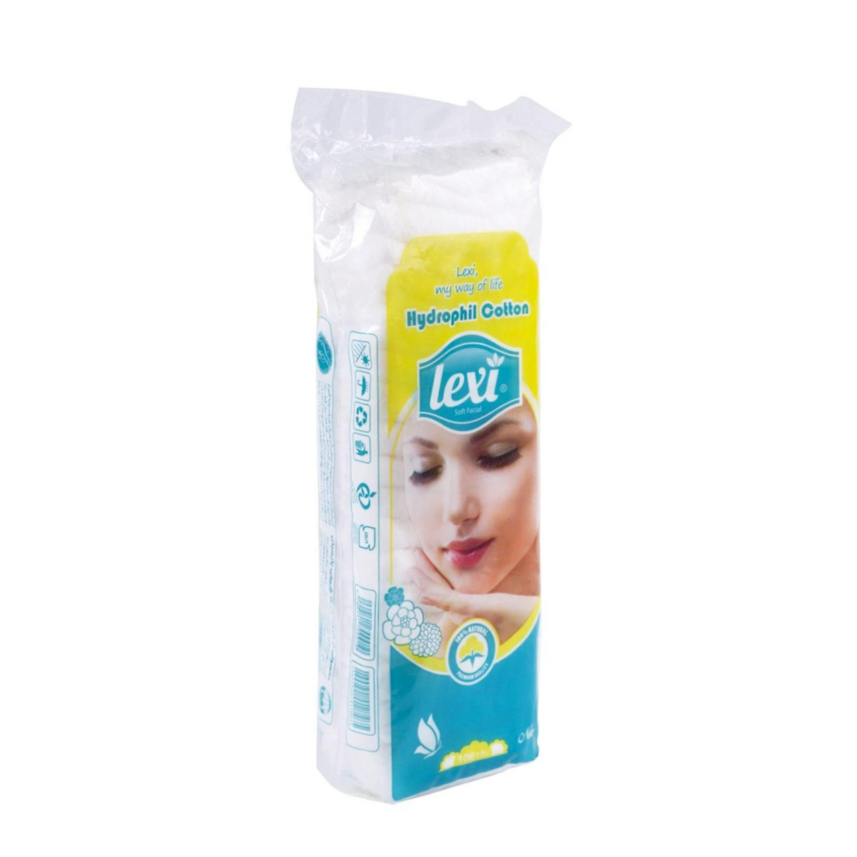 پنبه هیدروفیل " غیر استریل " لکسی - تهیه شده از 100 درصد پنبه خالص ( 100 گرم )