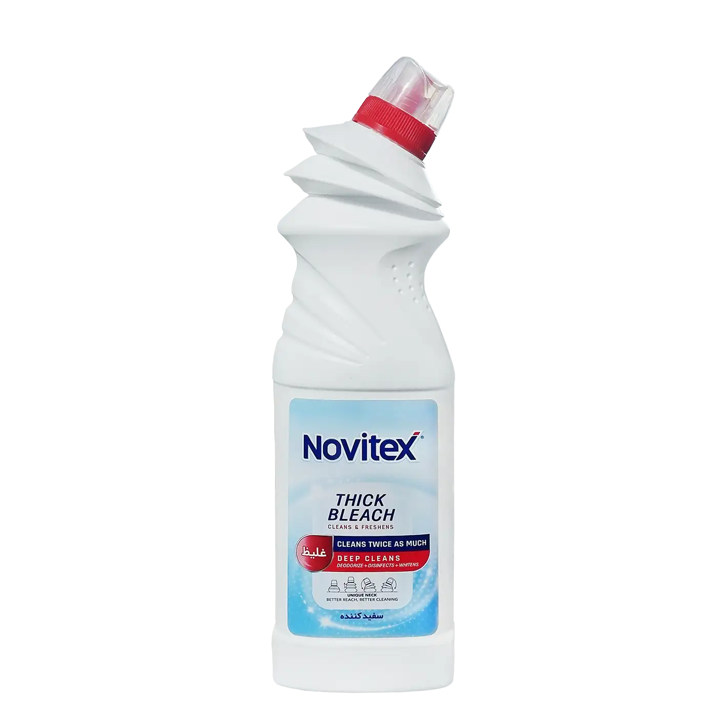 مایع " سفید کننده و ضد عفونی کننده " نویتکس - ( غلیظ، 2 برابر قوی تر ) پاک کننده، گندزدا و سفیدکننده، مناسب البسه، ظروف و سرویس بهداشتی ( 750 گرمی )