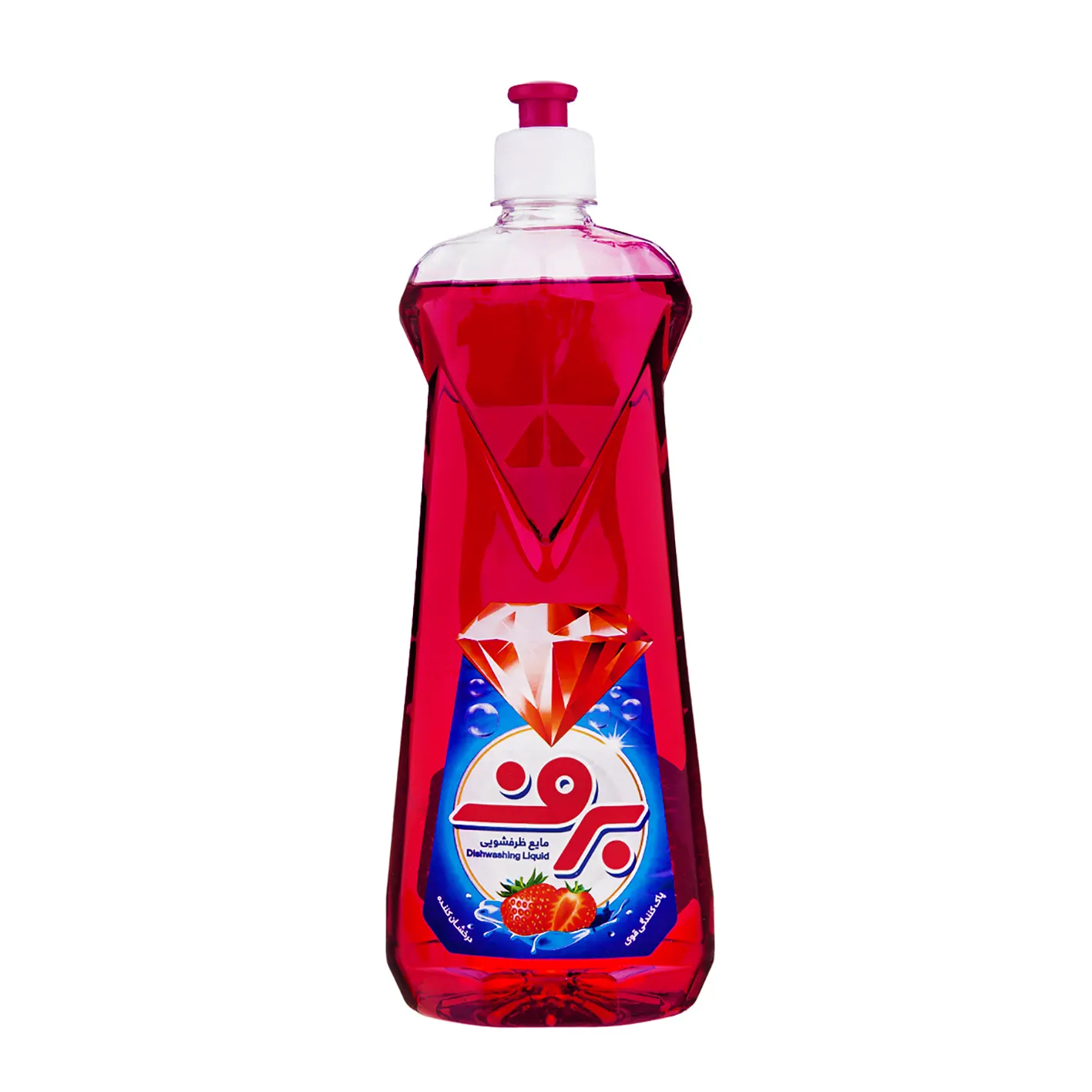 مایع ظرفشویی " سری الماس " برف - ( قرمز ) با رایحه توت فرنگی ( 1 لیتری )