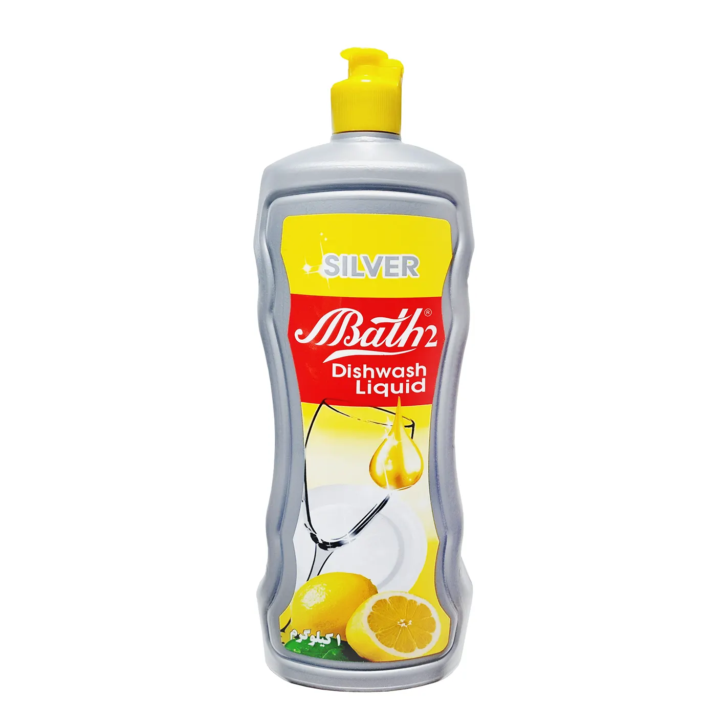 مایع ظرفشویی " سیلور " بس - ( زرد )  با رایحه لیمو ( 1 لیتری )