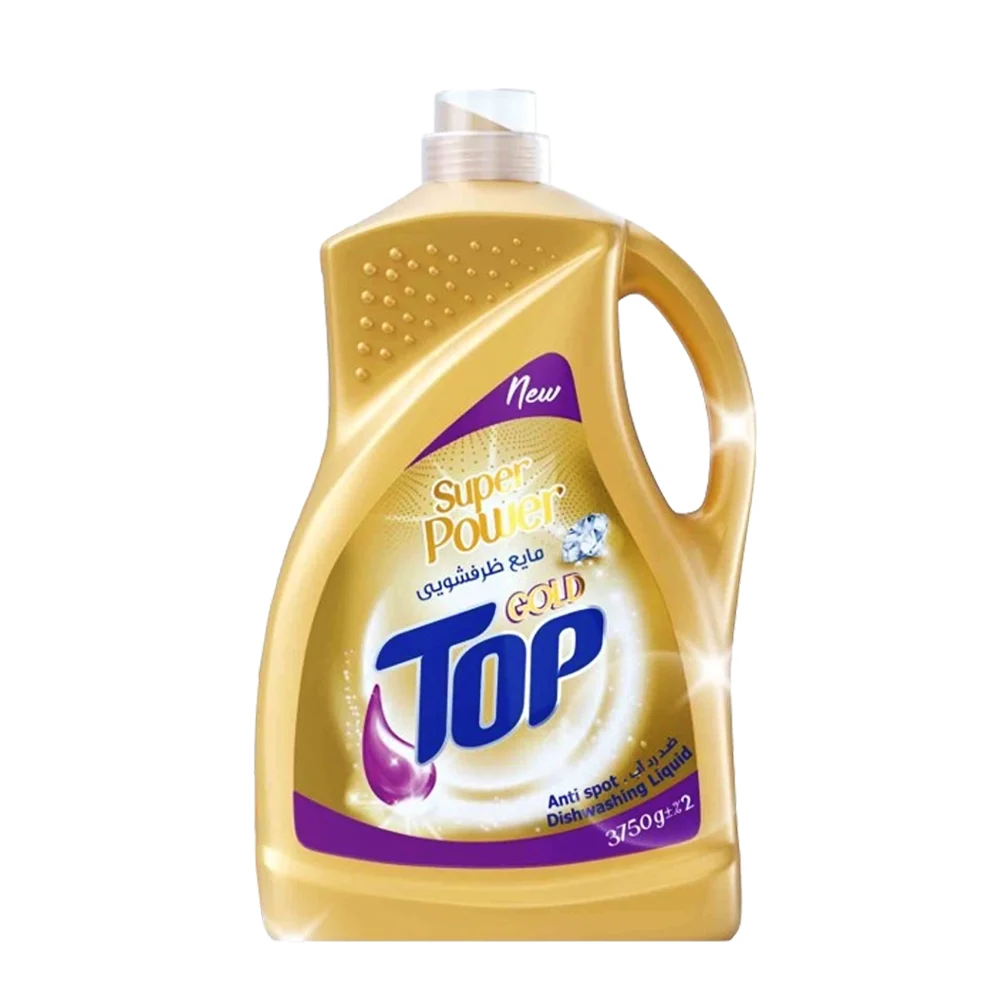 مایع ظرفشویی گالونی " سوپر پاور " تاپ گلد - ( بنفش، غلظت بیشتر ) از بین برنده غذاهای چسبیده ( 3.75 لیتری )
