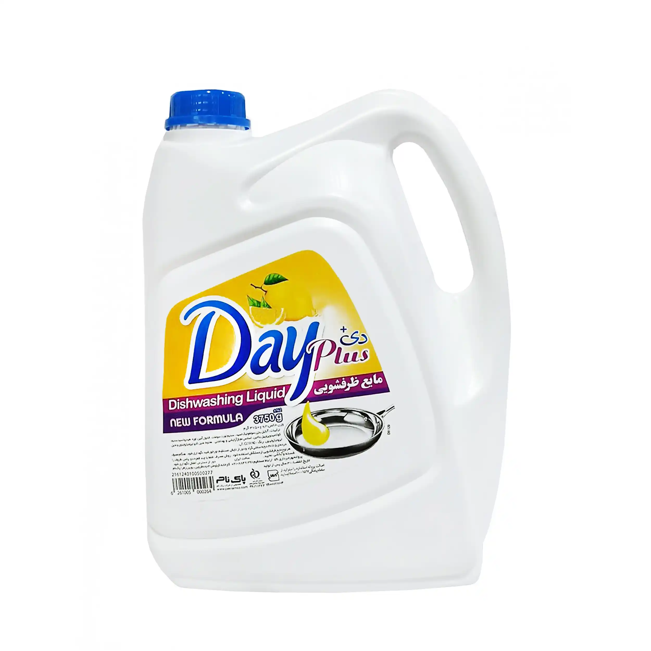 مایع ظرفشویی " گالونی " دی پلاس - ( سفید، فرمول جدید ) با رایحه لیمو ( 3.75 لیتر )