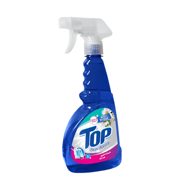 شیشه شوی " ضد لک " تاپ - ( آبی ) براق کننده و شفاف کننده انواع شیشه و آینه ( 500 میلی لیتر )