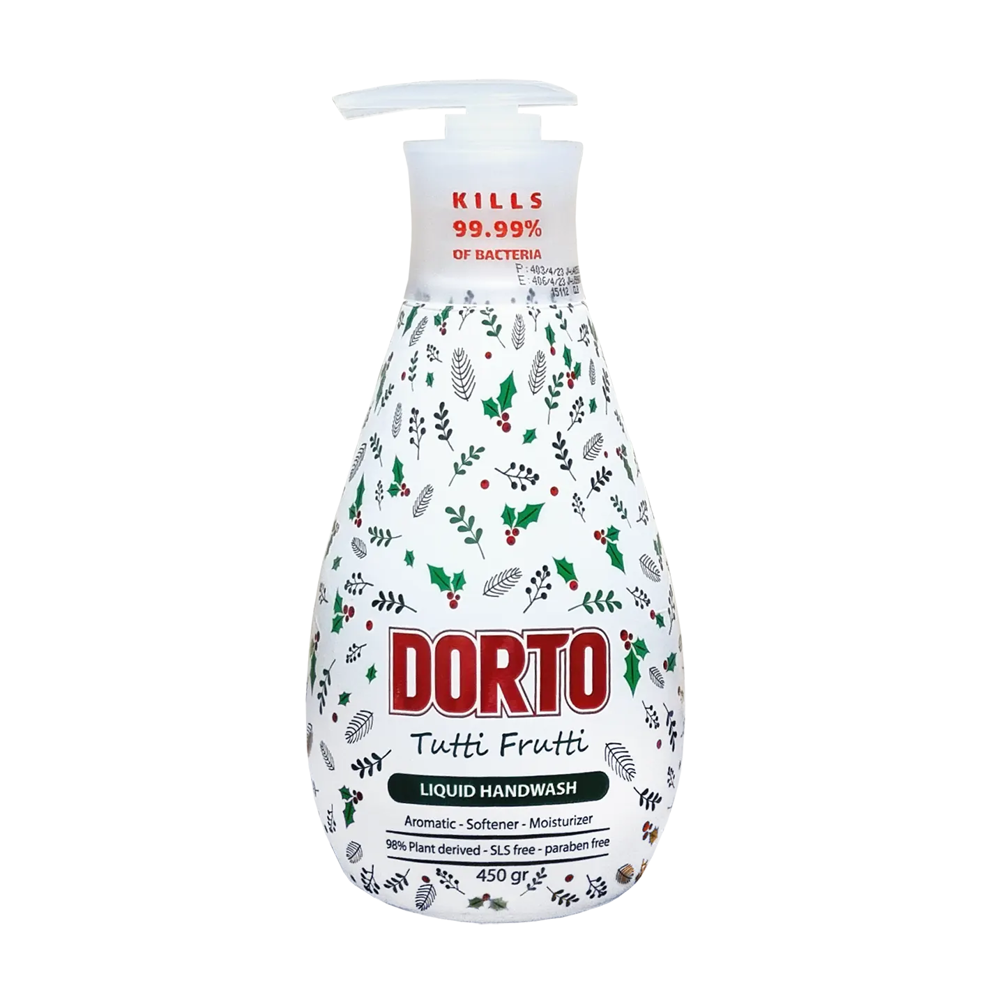 مایع دستشویی " پمپی " دورتو - ( مایع کرمی، سری Tutti Frutti ) نرم کننده و مرطوب کننده پوست، از بین برنده قوی باکتری ( 450 گرمی )