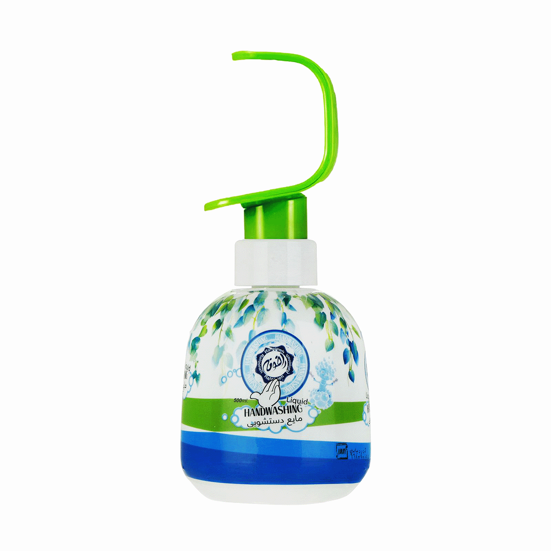 مایع دستشویی " پمپی " رافونه  - ( طرح  C )  گلدار  آبی  ( 500 میلی لیتر )