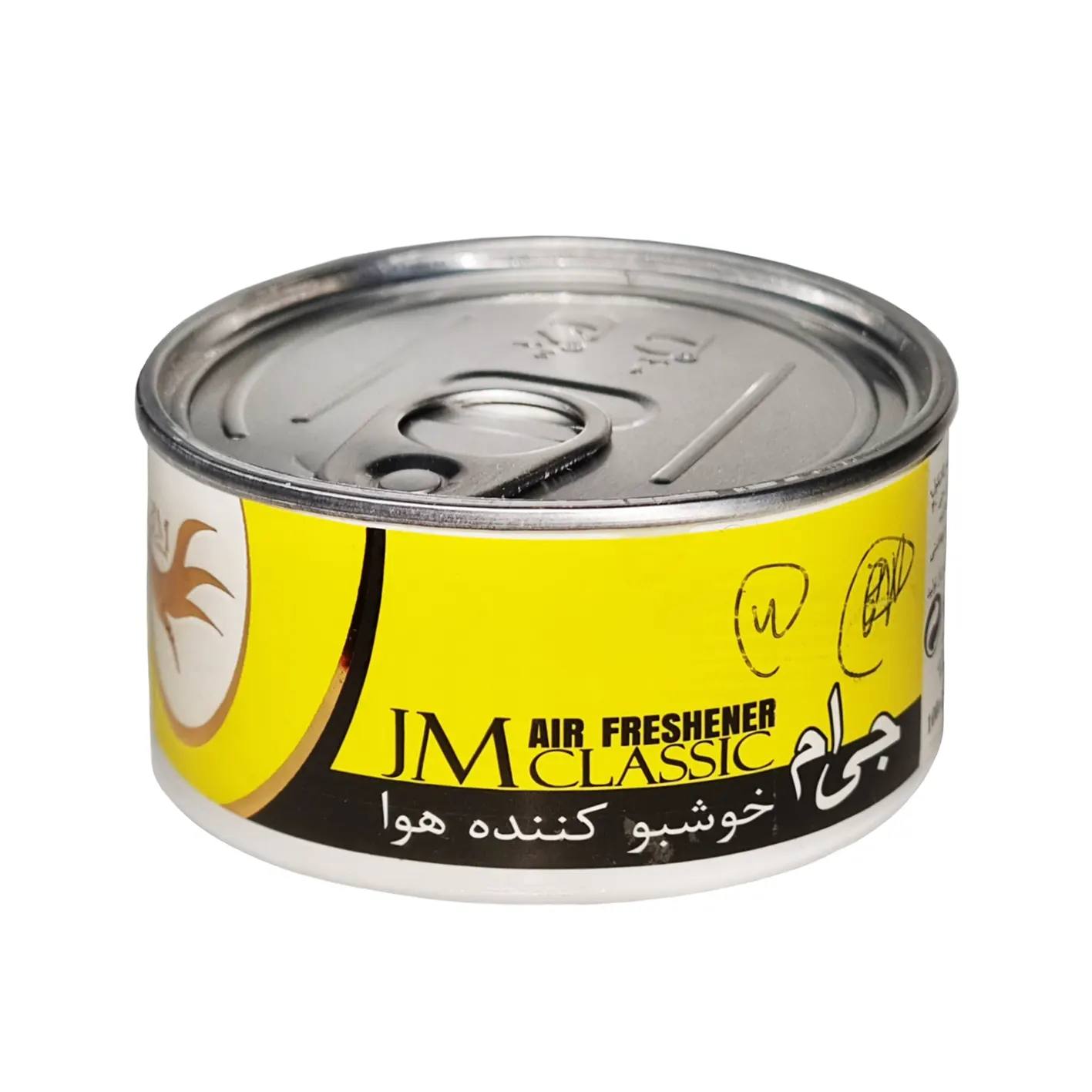 ژل کنسروی " خوشبو کننده هوا "  جی ام کلاسیک  -  ( زرد، سری Armani ) مناسب سرویس بهداشتی، خودرو، اتاق  ( 100 میلی لیتر )