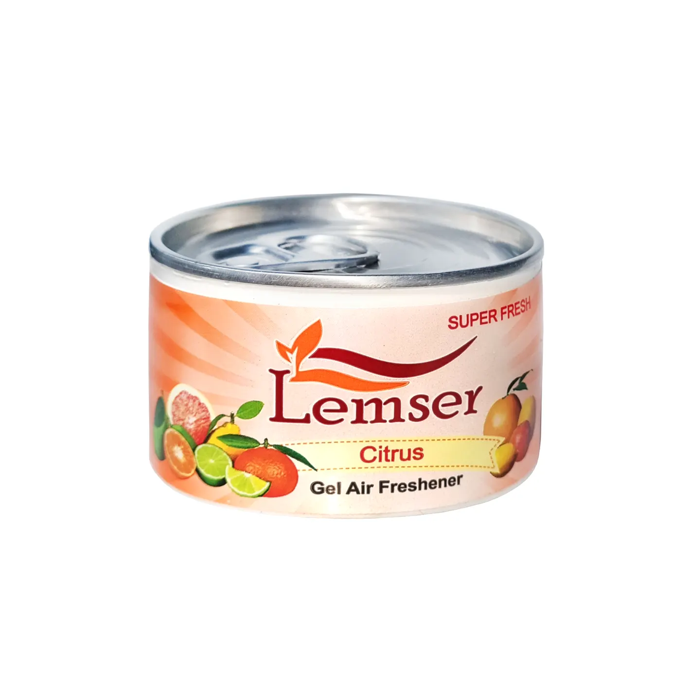 ژل کنسروی " خوشبو کننده هوا "  لمسر  -  ( نارنجی، رایحه مرکبات ) مناسب سرویس بهداشتی، خودرو، اتاق  ( 90 گرمی )