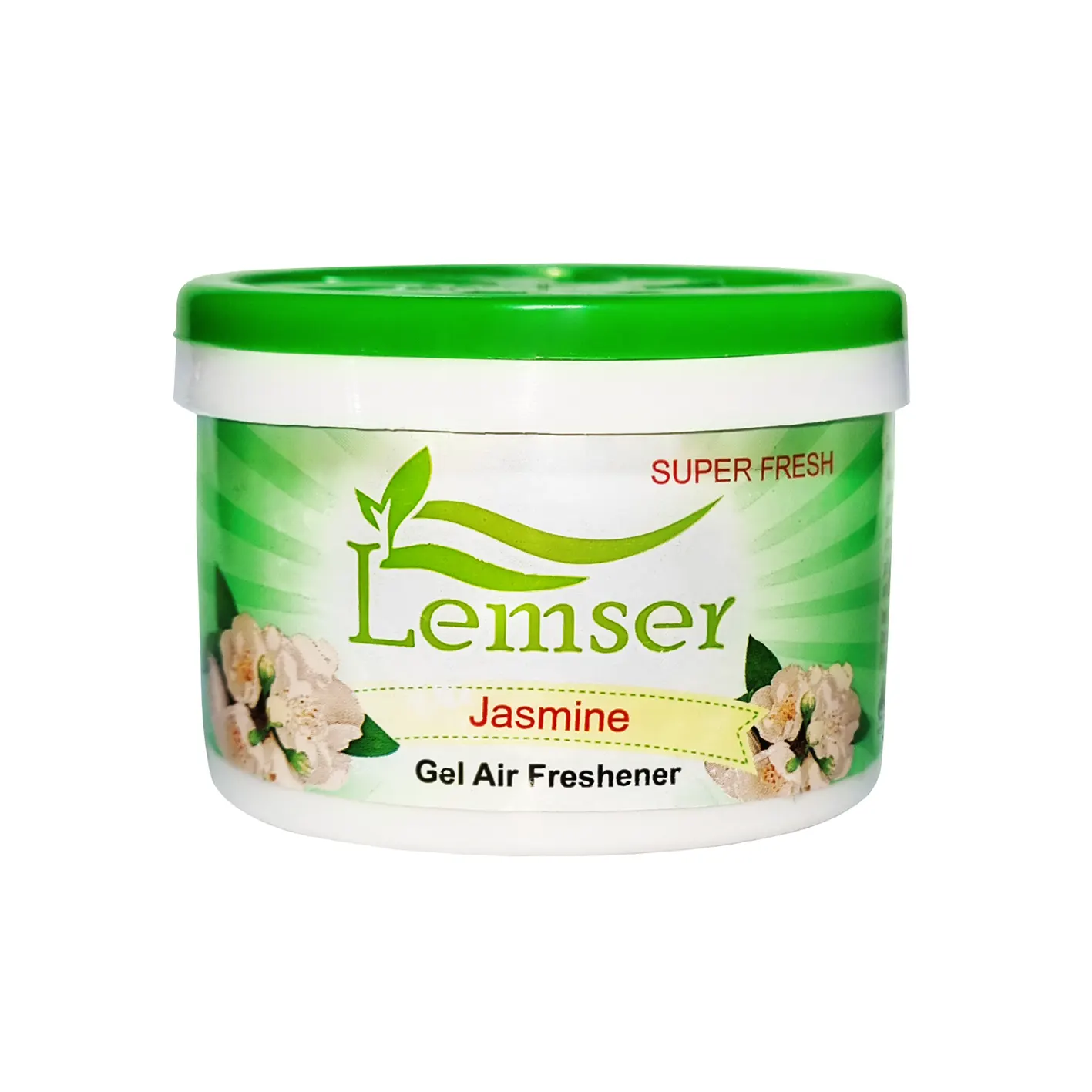 ژل کنسروی " خوشبو کننده هوا "  لمسر  -  ( سبز، رایحه گل یاس ) مناسب سرویس بهداشتی، خودرو، اتاق  ( 90 گرمی )