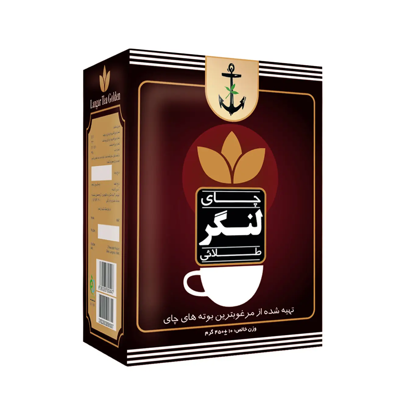چای سیاه خارجی " معطر طلایی " لنگر - ( چای شکسته ممتاز ) با رایحه صد در صد طبیعی برگاموت ( 450 گرمی )