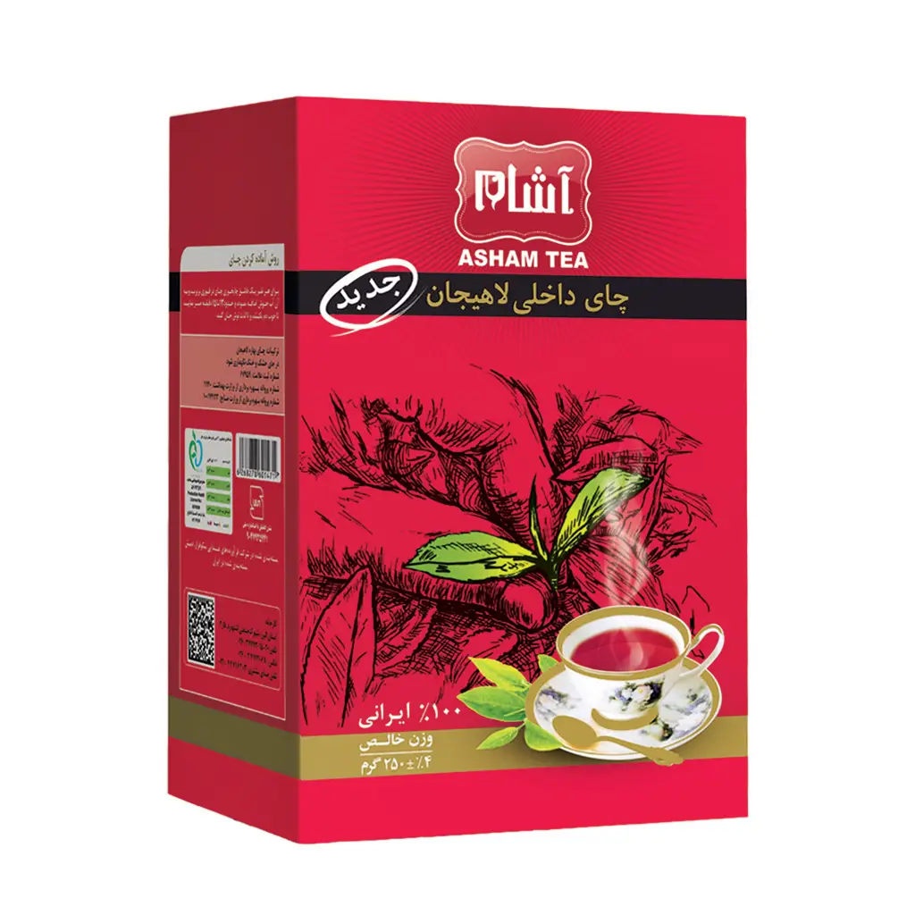 چای سیاه ایرانی " غیر معطر " آشام - ( چای سیاه شکسته لاهیجان ) حاوی چای بهاره لاهیجان ( 350 گرمی )