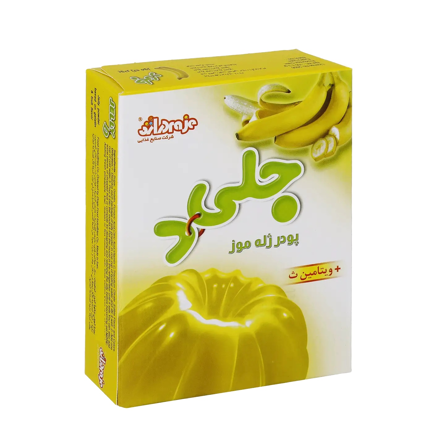 پودر ژله " موز " جلی د - ( بر پایه ژلاتین ) حاوی ویتامین ث ( 100 گرمی )
