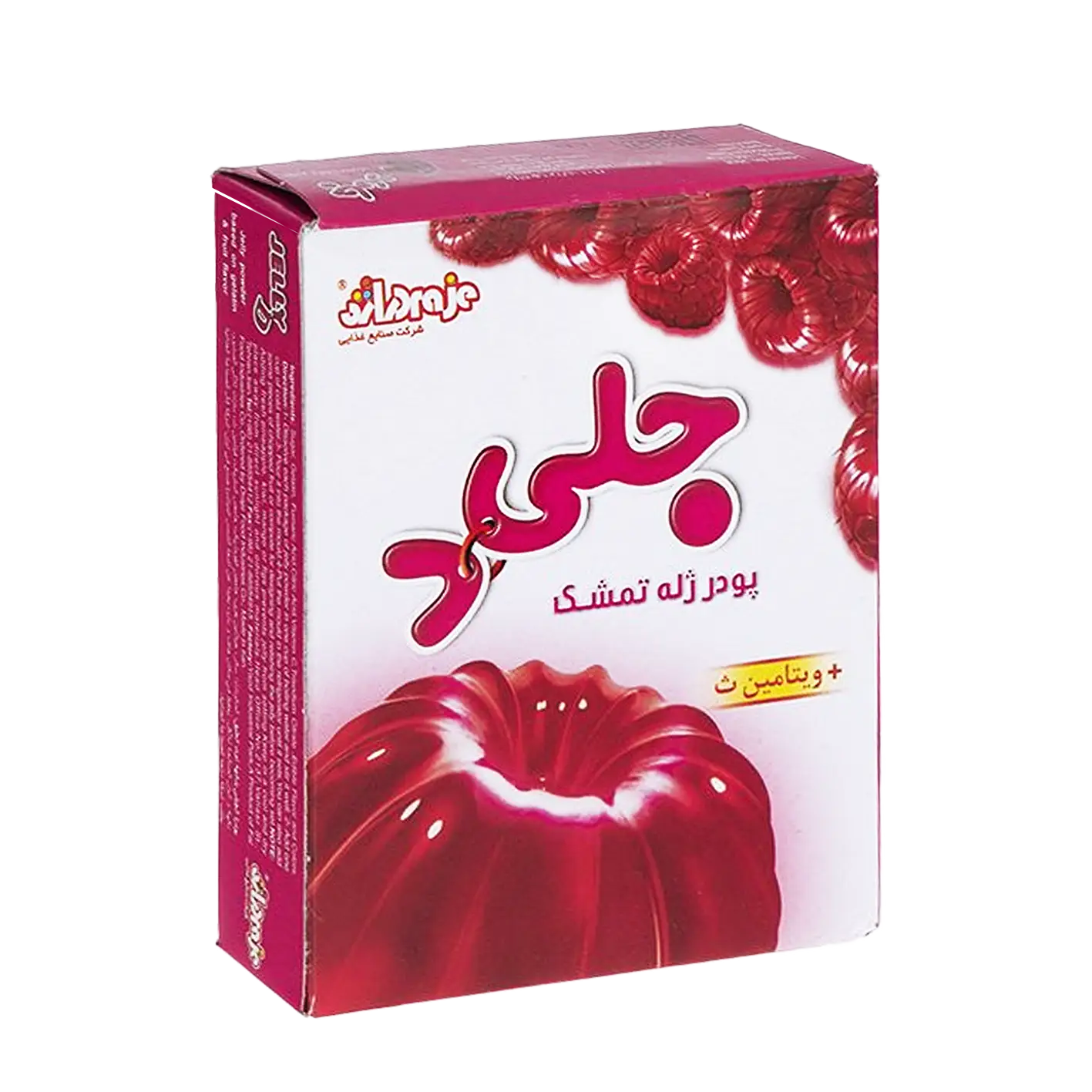 پودر ژله " تمشک " جلی د - ( بر پایه ژلاتین ) حاوی ویتامین ث ( 100 گرمی )
