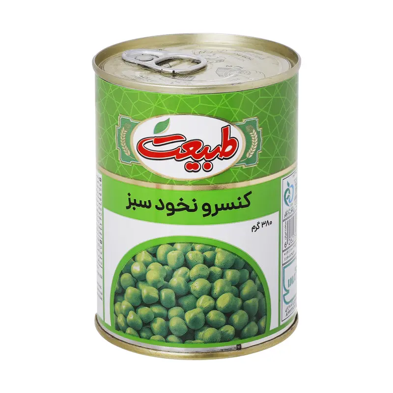 کنسرو " نخود سبز " طبیعت - ( 380 گرم )
