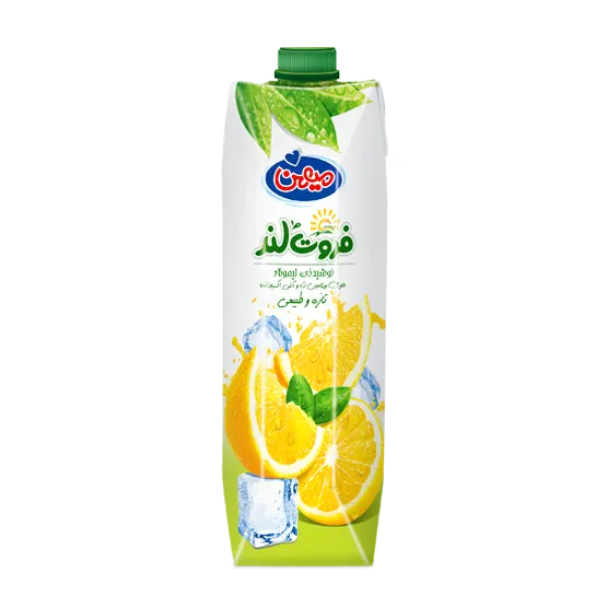 آبمیوه " لیموناد " فروت لند - ( پاکتی ) حاوی کنسانتره طبیعی آب لیمو ( 1 لیتری )