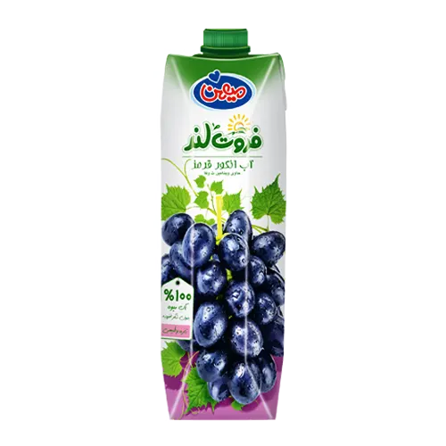 آبمیوه " انگور قرمز " فروت لند - ( پاکتی ) 100 درصد آب انگور ( 1 لیتری )