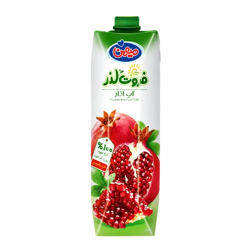 آبمیوه " انار " فروت لند - ( پاکتی ) 100 درصد آب انار ( 1 لیتری )
