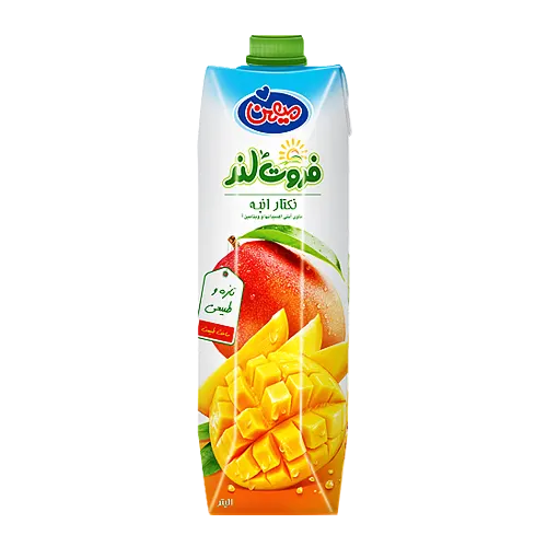 آبمیوه " نکتار انبه  " فروت لند - ( پاکتی ) حاوی پوره طبیعی انبه  ( 1 لیتری )