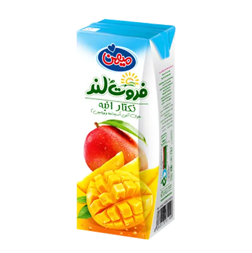 آبمیوه " نکتار انبه " فروت لند - ( پاکتی ) حاوی پوره طبیعی انبه ( 200 سی سی )