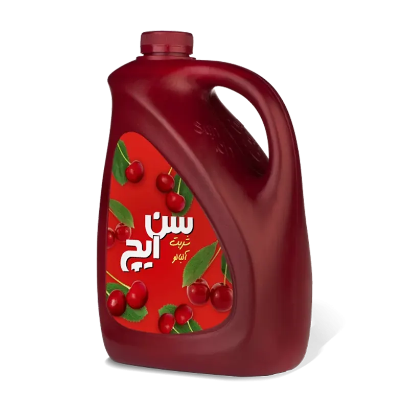 شربت گالنی " آلبالو " سن ایچ - ( جهت تهیه 75 لیوان شربت ) حاوی کنسانتره طبیعی آب آلبالو ( 3 کیلویی )
