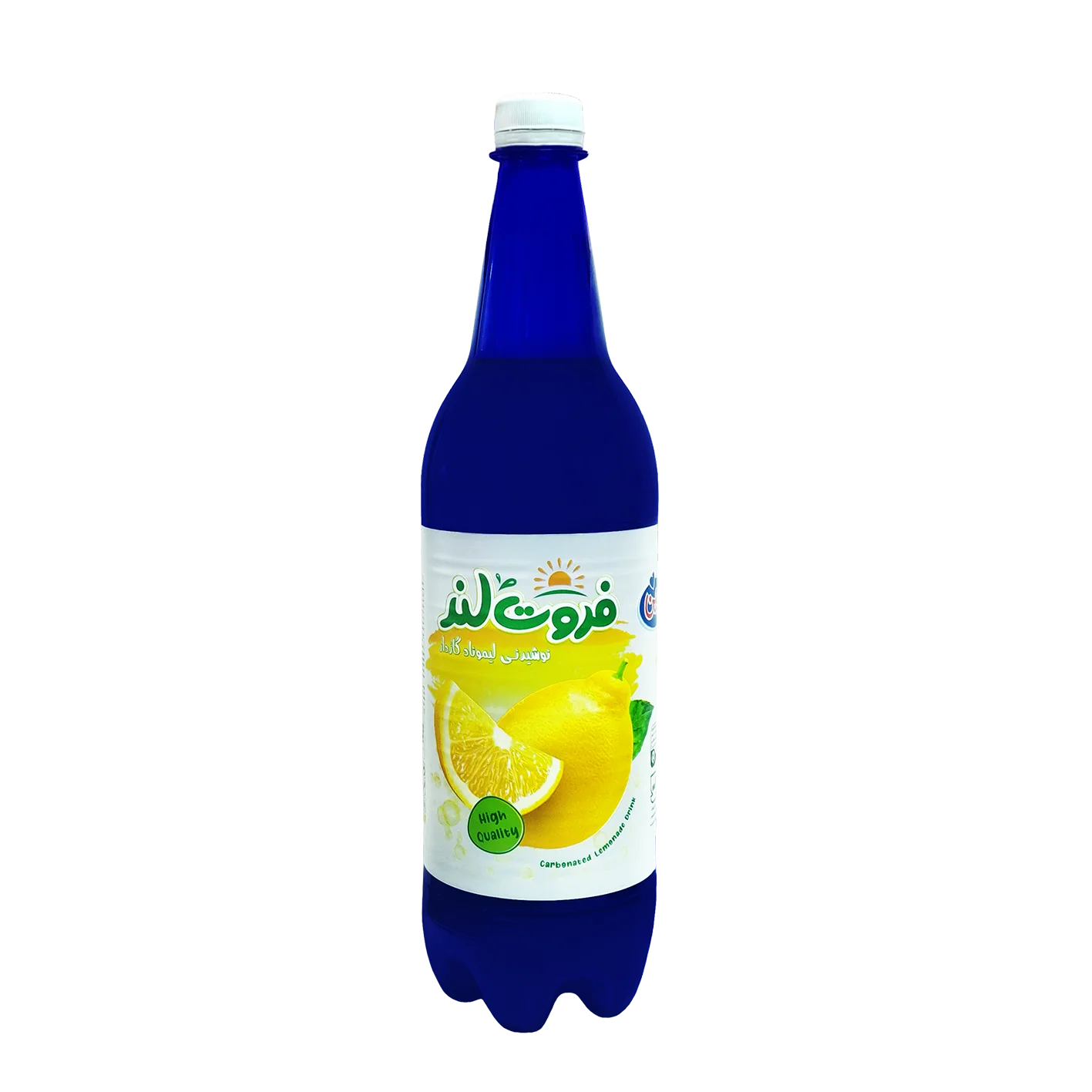 نوشیدنی گازدار " لیموناد " فروت لند - ( بطری پت ) حاوی 10 درصد آبمیوه و کنسانتره طبیعی آب لیمو ( 1 لیتری )