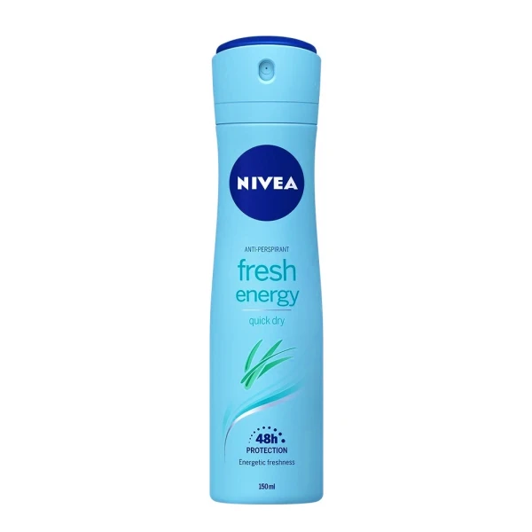 اسپری خوشبو کننده بدن " Fresh Energy " نیوآ - ( " ویژه بانوان " ، بدون الکل ) ضد تعریق و خشک نگهدارنده پوست، حاوی عصاره علف لیمو، حس تازگی پوست برای مدت طولانی با ماندگاری تا 48 ساعت ( 150 میلی لیتر )