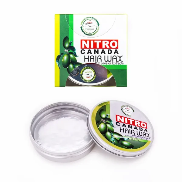 واکس و چسب مو ( سبز - با ماندگاری تا 24 ساعت ) نیترو - " براق کننده و نگه دارنده موهای نرم، صاف و فر " حاوی عصاره روغن زیتون با رایحه خوش (150 گرم)