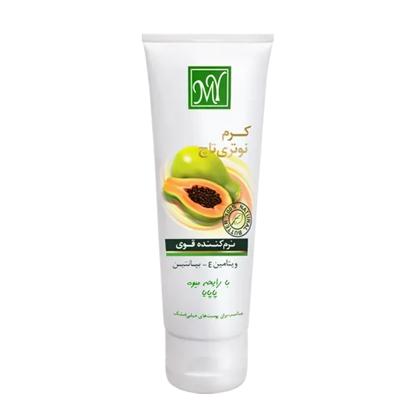 کرم تیوپی دست و صورت " NUTRI TOUCH " مای - ( مغذی، مرطوب کننده و نرم کننده بسیار قوی ) مناسب پوست های خشک تا خیلی خشک، حاوی ویتامین E، بپانتن و رایحه میوه پاپایا ( 75 میلی لیتر )