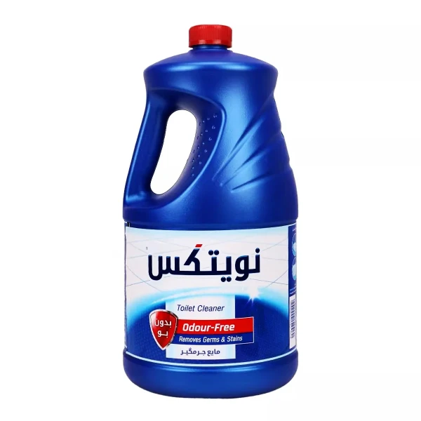 مایع جرم گیر " سرویس های بهداشتی " نویتکس - ( آبی، بدون بو ) پاک کننده اسیدی سطوح لعاب دار، دیوار و کف و جرم های آهکی ( 4 لیتری )