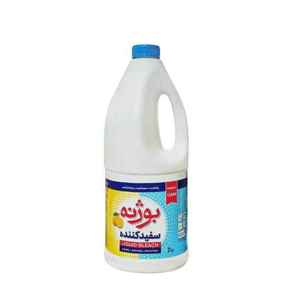 مایع سفید کننده و ضد عفونی کننده " گالونی " بوژنه - ( معطر ) پاک کننده، گندزدا و سفیدکننده، مناسب البسه، ظروف و سرویس بهداشتی ( 2 لیتری )