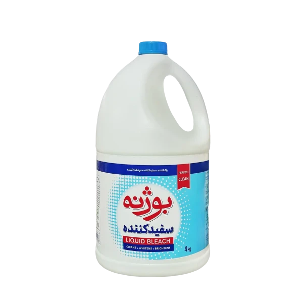 مایع سفید کننده و ضد عفونی کننده " گالونی" بوژنه - ( غیر معطر ) پاک کننده، گندزدا و سفیدکننده، مناسب البسه، ظروف و سرویس بهداشتی ( 4 لیتری )