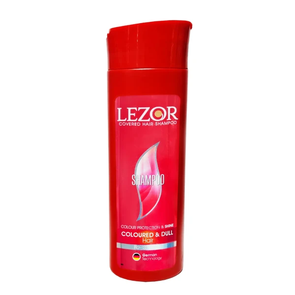 شامپو " موهای پوشیده " لزور - ( قرمز، مناسب موهای رنگ شده و کدر ) طراحی شده برای موهایی که نور آفتاب نمی بینند ( 400 میلی لیتر )