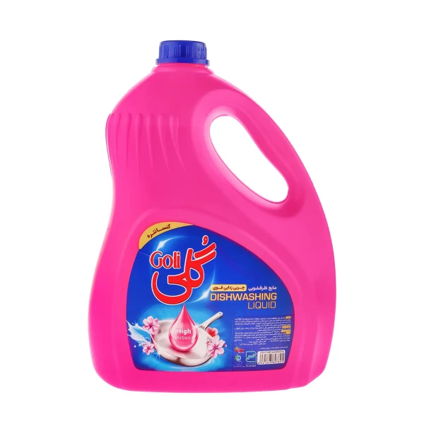 مایع ظرفشویی گالونی " کنسانتره " گلی - ( صورتی ) چربی زدایی قوی ( 3750 گرمی )