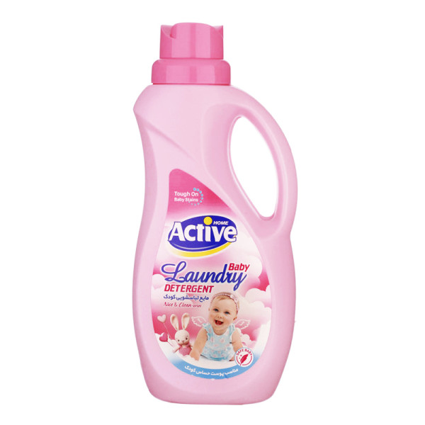 مایع لباسشویی کودک  " Nice & Clean "  اکتیو  -  " صورتی "  فاقد رنگ و اسانس حساسیت زا  ( 1.5 لیتری )