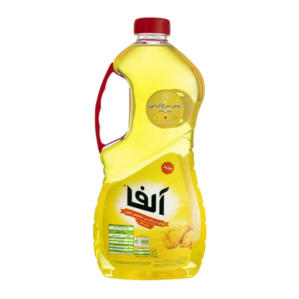 روغن مایع " بدون پالم، ضد کف " آلفا - ( روغن مخصوص سرخ کردنی ) حاوی روغن آفتابگردان، ذرت، کانولا و آنتی اکسیدان ( 1620 گرمی )